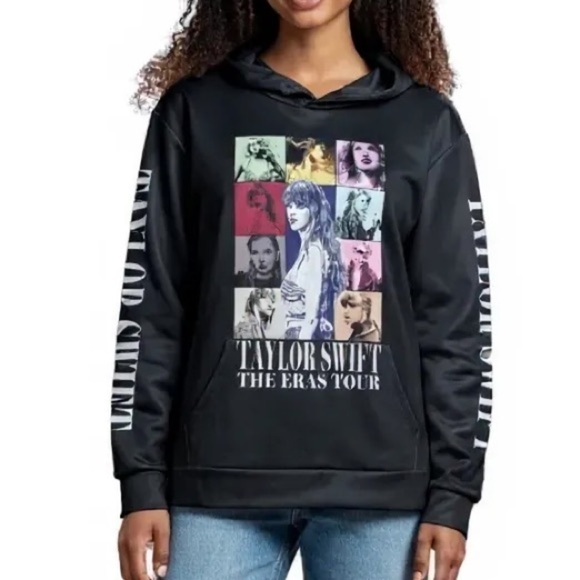 Taylor Swift Tops - Taylor Swift THE ERAS TOUR Pullover Hoodie Black‎